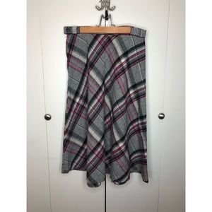 Vintage 1970’s plaid wool skirt
